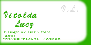 vitolda lucz business card